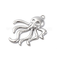 304ステンレスペンダント  タコチャーム  変色防止  ステンレス鋼色  37.5x31x4mm  穴：2mm&nbsp;STAS-S163-05B-P