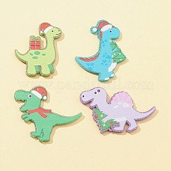4Pcs 4 Styles Printed Opaque Acrylic Pendants&nbsp;MACR-FS0001-55