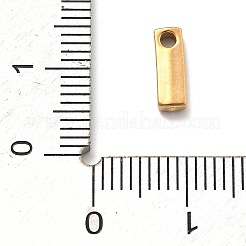 イオンプレーティング（IP）304ステンレススチールチャーム  レターチャーム  18KGP本金メッキ  文字I  9.5x3x3mm  穴：1.6mm&nbsp;STAS-R138-07G-I