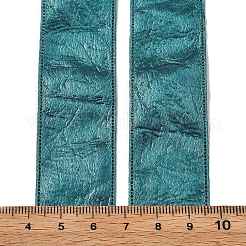 合成皮革ポリエステルリボン  衣服アクセサリー用  ティール  1インチ（25mm）  約20.00ヤード（18.29m）/ロール&nbsp;X1-DIY-R050-02G