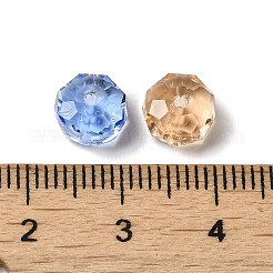 透明なk9ガラスビーズ  多面カット  ロンデル  ミックスカラー  8x5mm  穴：1.2mm&nbsp;GLAA-E048-01