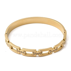 304 Stainless Steel Rhinestone Hinged Bangles for Women&nbsp;BJEW-B168-02B-G