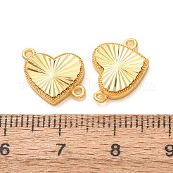 Brass Heart Links Connector Charms&nbsp;KK-H298-04G