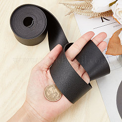 2M Flat Double Face Lychee Pattern Imitation Leather Band&nbsp;LC-WH0010-01B-01