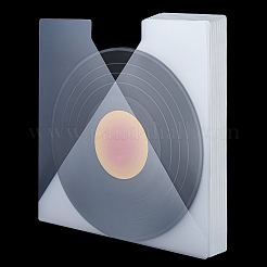PPプラスチックビニールレコード仕切り  アルバム CD DVD メディア本棚収納用オーガナイザー  透明  340x340x0.4mm&nbsp;AJEW-WH0880-92D