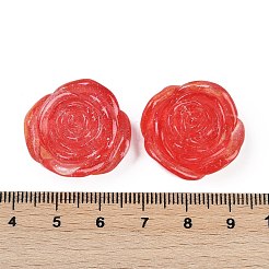 フラワーシリーズ 樹脂カボション  ローズ  パールピンク  25x10.5mm&nbsp;CRES-Q008-01H