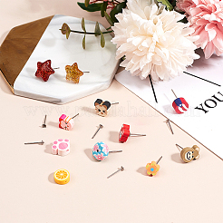 304 Stainless Steel Stud Earrings Findings&nbsp;STAS-UN0006-18P