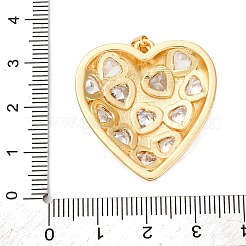 Brass Micro Pave Cubic Zirconia Pendants&nbsp;KK-U076-16G-01