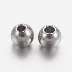 Tarnish Resistant Stainless Steel Beads&nbsp;X-STAS-R033-3mm