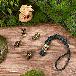 Outdoor EDC Tool Brass Parachute Rope European Beads&nbsp;KK-WH0066-03AB