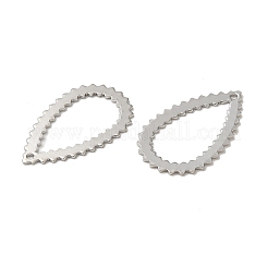 ティアドロップ真鍮ペンダント  ニッケルフリー  長持ちメッキ  ラックめっき  プラチナ  23x14x0.7mm  穴：1mm&nbsp;KK-G480-04A-P