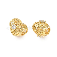 Rack Plating Brass Micro Pave Cubic Zirconia Pendants&nbsp;KK-R166-10G