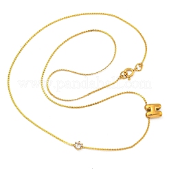 304 Stainless Steel Micro Pave Cubic Zirconia Pendant Necklaces&nbsp;LS-NJEW-H017-01G-H