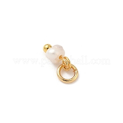 Natural Cultured Freshwater Pearl Rondelle Charms&nbsp;PALLOY-JF04393-02