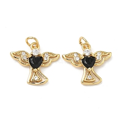Brass Micro Pave Cubic Zirconia Pendants&nbsp;KK-A291-03G