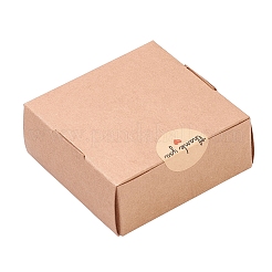 紙菓子箱  丸い窓付き  ベーカリーボックス  ベビーシャワーギフトボックス  正方形  バリーウッド  7.5x7.5x3cm&nbsp;CON-CJ0001-06B