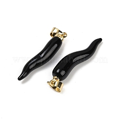 Handmade Lampwork with Brass Pendants&nbsp;KK-Q095-02B-07
