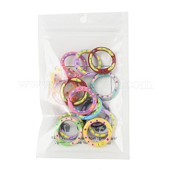 14Pcs Spray Painted Alloy Spring Gate Rings&nbsp;FIND-FS0004-58
