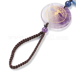 Flat Round Chakra Hanging Ornament&nbsp;AJEW-I059-04B