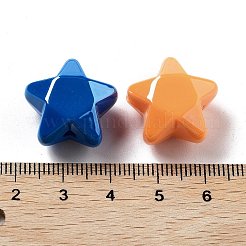 不透明なアクリルビーズ  スター  スター  19x20x11.5mm  穴：2.8mm&nbsp;OACR-Z017-04D