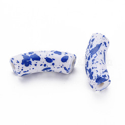 Opaque Spray Painted Acrylic Beads&nbsp;MACR-S372-001F-B05
