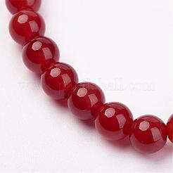 Natural Carnelian(Dyed) Stretch Bracelets&nbsp;G-N0264-08