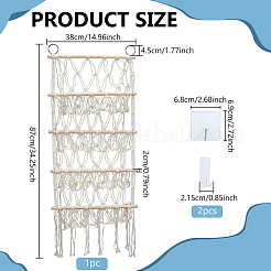 Boho Style Macrame Storage Holder&nbsp;AJEW-WH0070-20