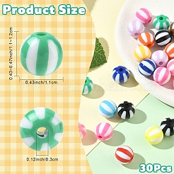30Pcs Strip Opaque Acrylic Beads&nbsp;SACR-YW0002-01