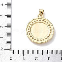 Religion Brass Micro Pave Clear Cubic Zirconia Pendants&nbsp;KK-L268-020G-04