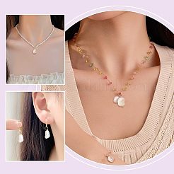 60Pcs 2 Colors Natural Seashell Nuggets Charms&nbsp;FIND-AR0005-68