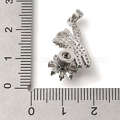 Brass Micro Pave Cubic Zirconia Pendants&nbsp;LS-KK-B122-03B-P