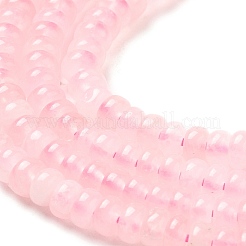 天然石ローズクォーツビーズ連売り  ロンデル  グレードAA  4x2mm  穴：0.6mm  約177個/連  15.35~15.43''（39~39.2センチメートル）&nbsp;G-E608-D07