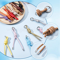 14Pcs 14 Colors PU Leather Pendant Decorations&nbsp;HJEW-SC0003-16