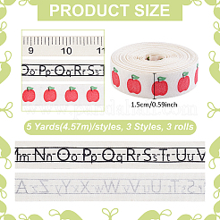 3 Rolls 3 Styles Cotton Ribbons&nbsp;SRIB-PH0001-93