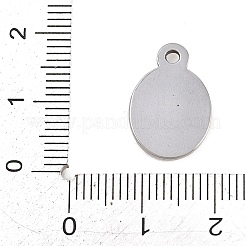 304ステンレススチールペンダントカボションセッティング  ステンレス鋼色  オーバル  17x12x2mm  穴：1.6mm&nbsp;STAS-D264-08D-P