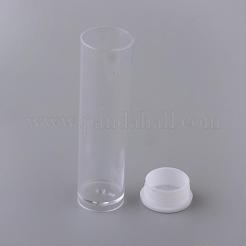 プラスチックビーズ収納ケース  ボトル  コラム  透明  5.5~5.65cm  容量：3ml（0.1液量オンス）&nbsp;CON-S041-04