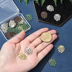 24Pcs 4 Colors Baking Paint Alloy Pendants&nbsp;ENAM-FS0002-28