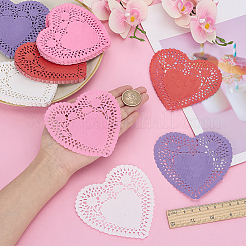 400Pcs 4 Colors Heart Lace Greaseproof Wrapping Paper&nbsp;FIND-SP0005-47