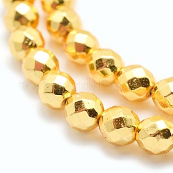 Electroplate Non-magnetic Synthetic Hematite Beads Strands&nbsp;G-L485-03A-G