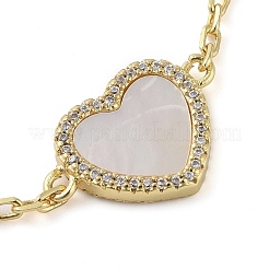 Brass Micro Pave Clear Cubic Zirconia Link Bracelets&nbsp;BJEW-Q336-01B-G