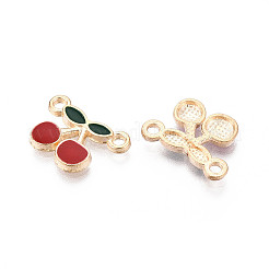 Alloy Enamel Fruit Connector Charms&nbsp;PALLOY-N181-08A-KCG