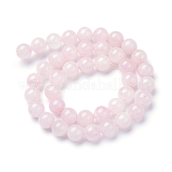 天然石ローズクォーツビーズ連売り  ラウンド  6mm  穴：1mm  約63~68個/連  15インチ&nbsp;X-G-R412-03-6mm