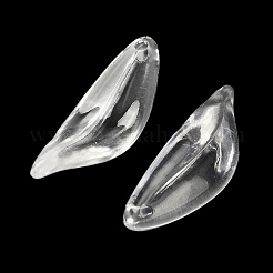 透明なアクリルパーツ  葉  透明  39x12x3.5mm  穴：1.6mm  約420個/500g&nbsp;MACR-K359-30