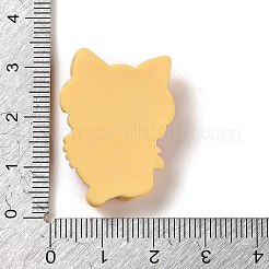 不透明樹脂デコデンカボション  漫画の女の子  オレンジ  30x22.5x9.5mm&nbsp;RESI-R447-03B