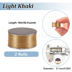 Nylon Beading Thread&nbsp;NWIR-WH0005-10T