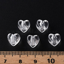 透明なアクリルビーズ  ハート  ミックスカラー  8x8.5x5.5mm  穴：2.5mm  約2030個/500g&nbsp;MACR-S373-95-B