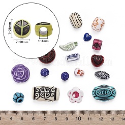 Mixed Antique Style Acrylic Beads/Pendants&nbsp;MACR-YW0001-33