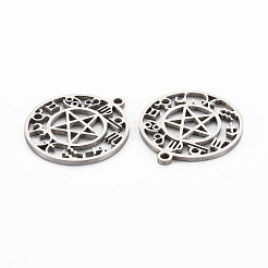 Non-Tarnish 201 Stainless Steel Hollow Pendants&nbsp;STAS-S119-151P