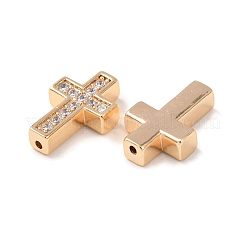 Brass Micro Pave Clear Cubic Zirconia&nbsp;KK-Z142-11G