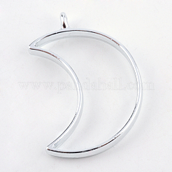 Rack Plating Alloy Open Back Bezel Pendants&nbsp;PALLOY-S047-39D-FF